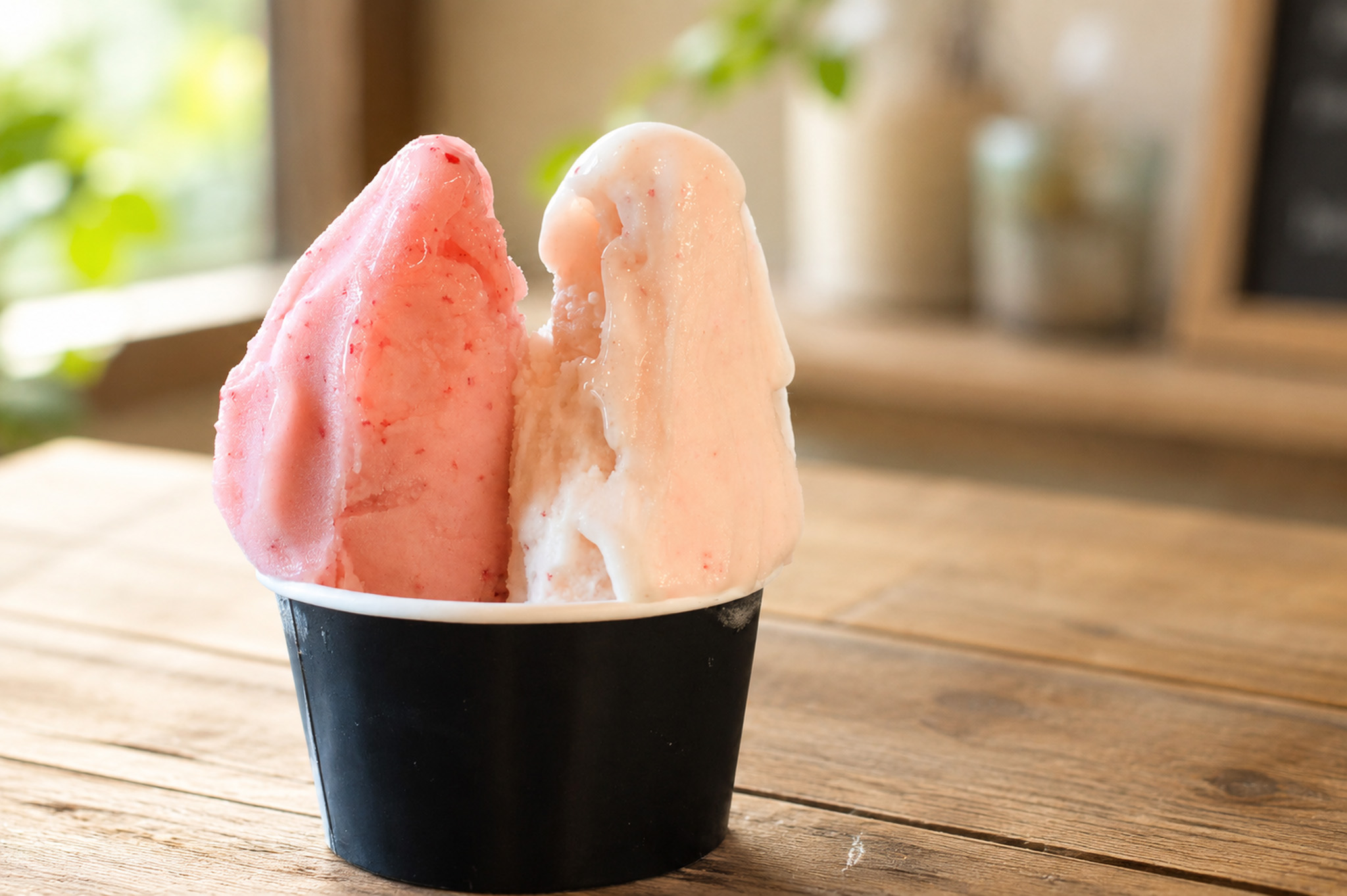 Gelateria XANADUの桃ジェラート